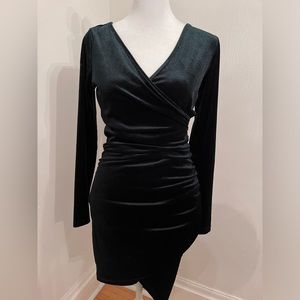 Dark Green Velvet Dress